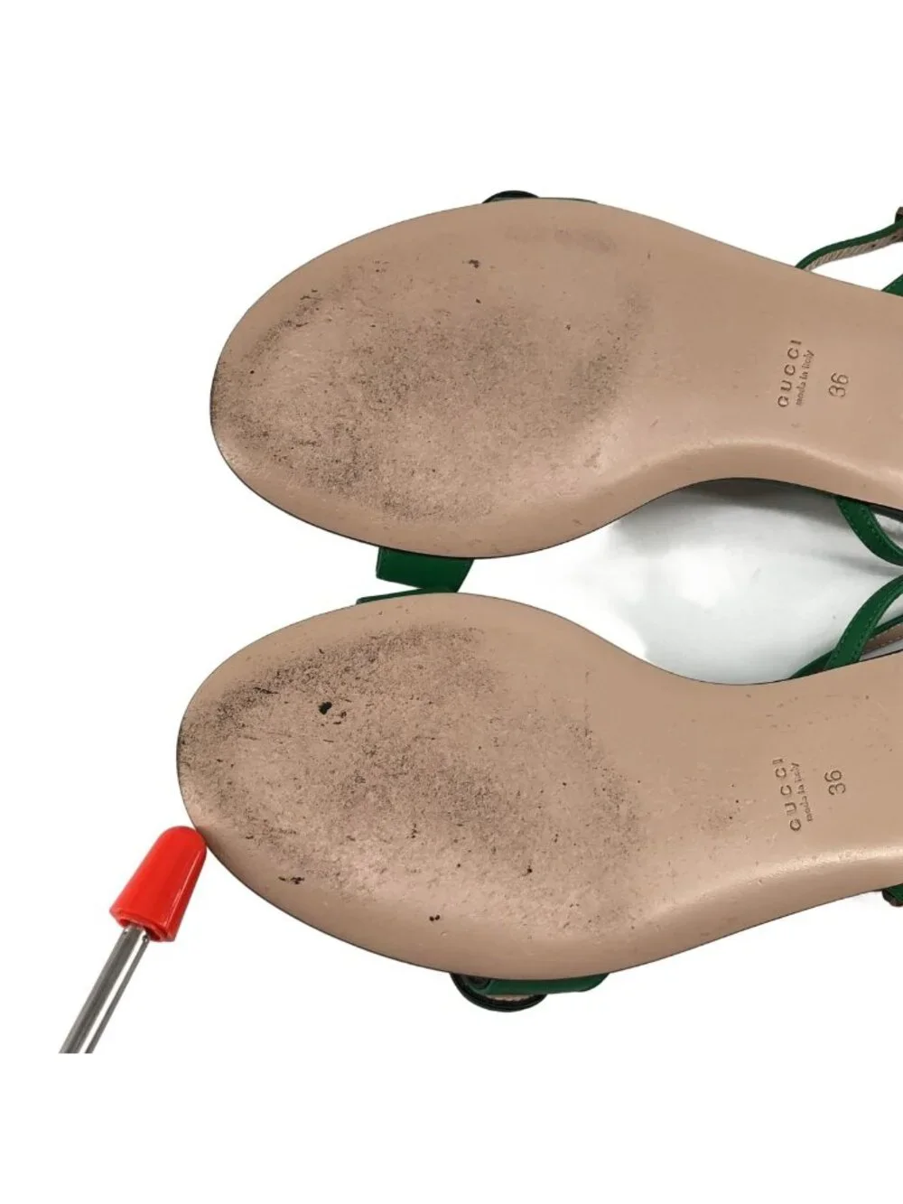 Gucci GG Marmont Flat Sandals Green